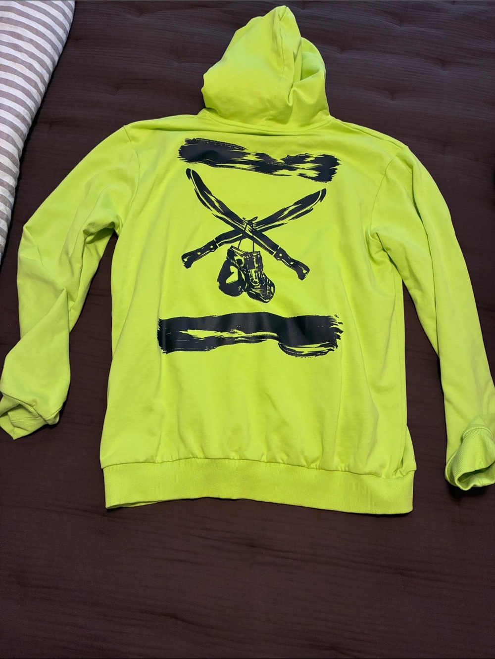 Kill crew NWOT Neon Green Hooded Sweatshirt with Graphic Back